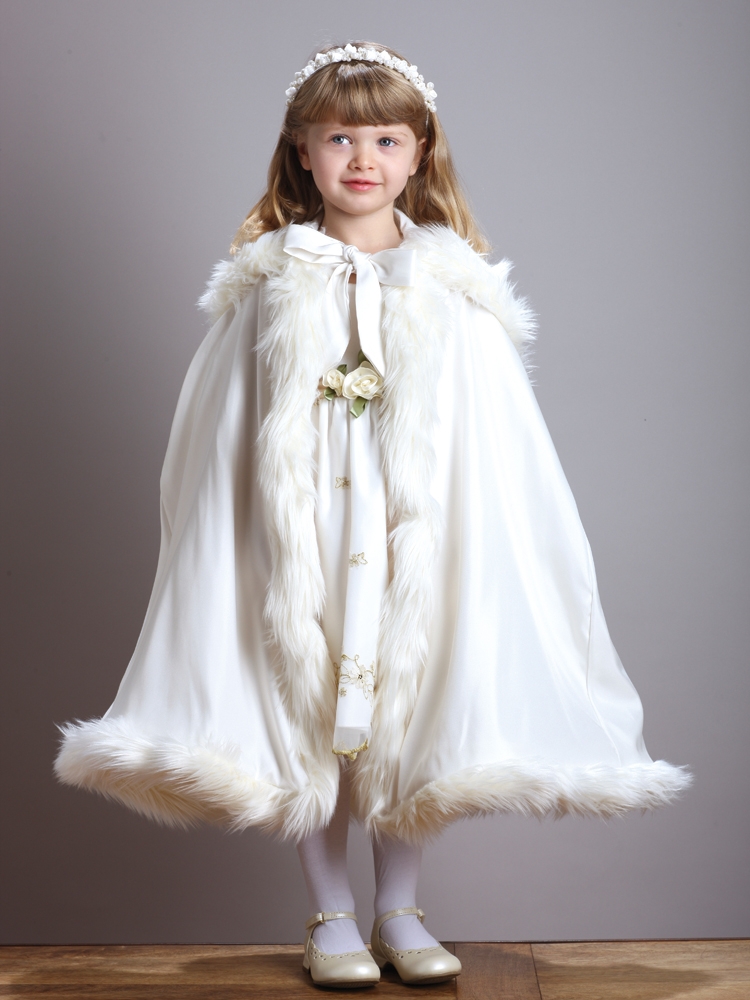 Little Girl White Fur Cape Clearance, White Fur Coat Childrens