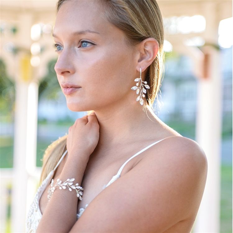 Best-Selling Handmade Bridal Earrings with Marquis Crystals and