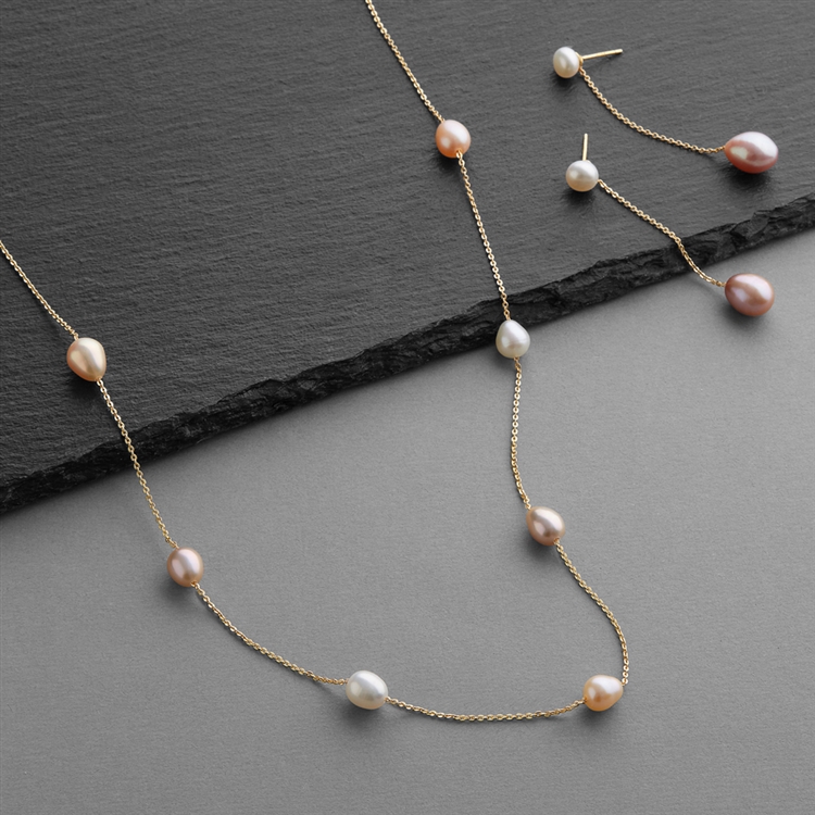 Amazon.com: Pearl Necklaces for Women Gold Elegant Small Pearl Necklace  Simple Thin Chain Cute Double Pearl Pendant Necklace Jewelry Gifts for Mom  Wife Daughter: Clothing, Shoes & Jewelry