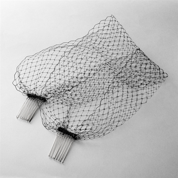 Wholesale French Net Black Birdcage Visor Veil - Mariell 